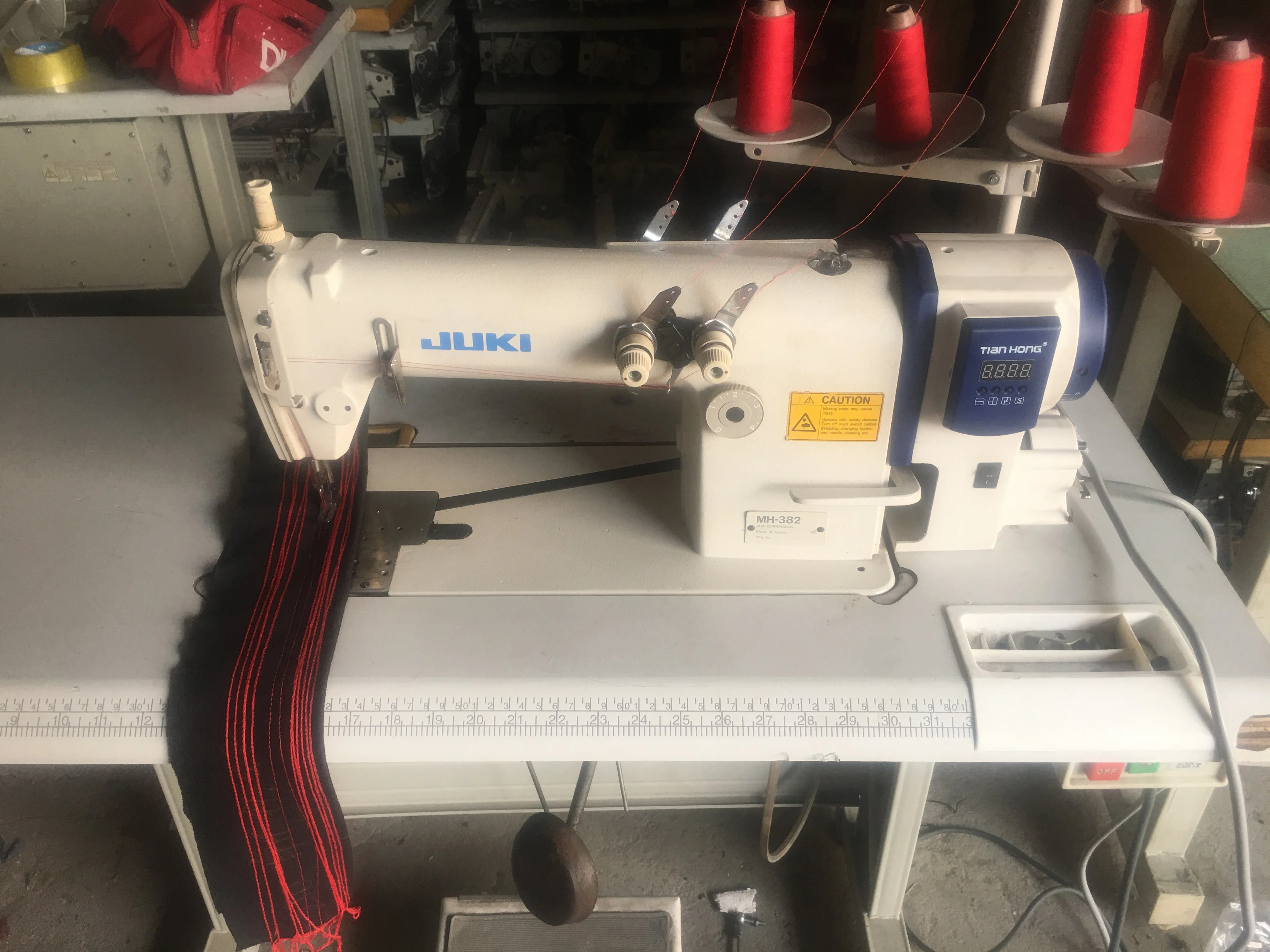 TOP SELLING and JAPAN MADE industrial Jk MH-380 chain stitch double needle sewing machine