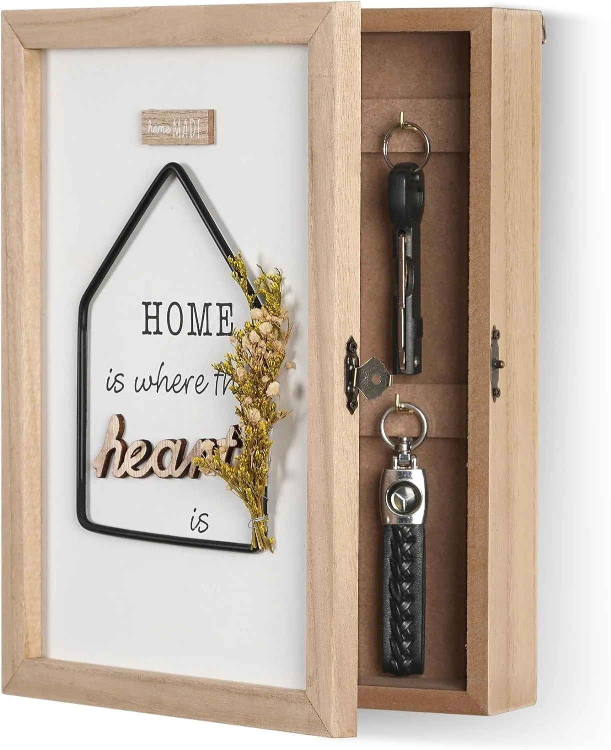 Wholesale of High-quality Wooden Key Boxes Wall Mounted Home Decoration Porch  Bedroom Car Key Hooks  Wooden Storage Racks