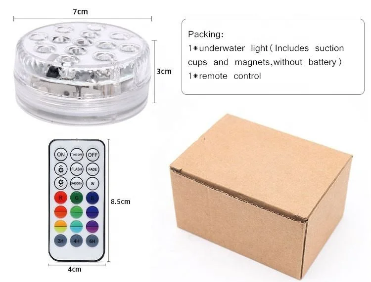 Remote Control RGB IP68 Waterproof LED Swimming Floating Pool Light Underwater LED Light for Swimming Pool