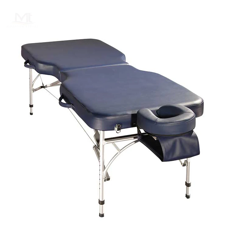 Mt Alula-Landmark Manufacture Factory PU Leather Height Adjustable Lightweight Aluminum Massage Bed Massage Table Therapy Bed