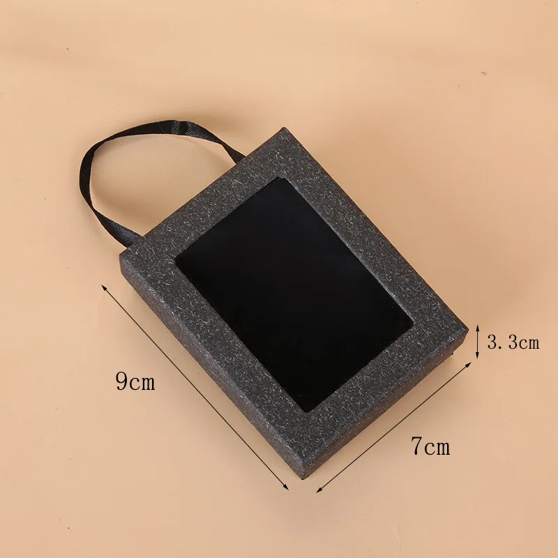 New creative packaging kraft paper handheld rectangular jewelry box simple necklace earring jewelry box