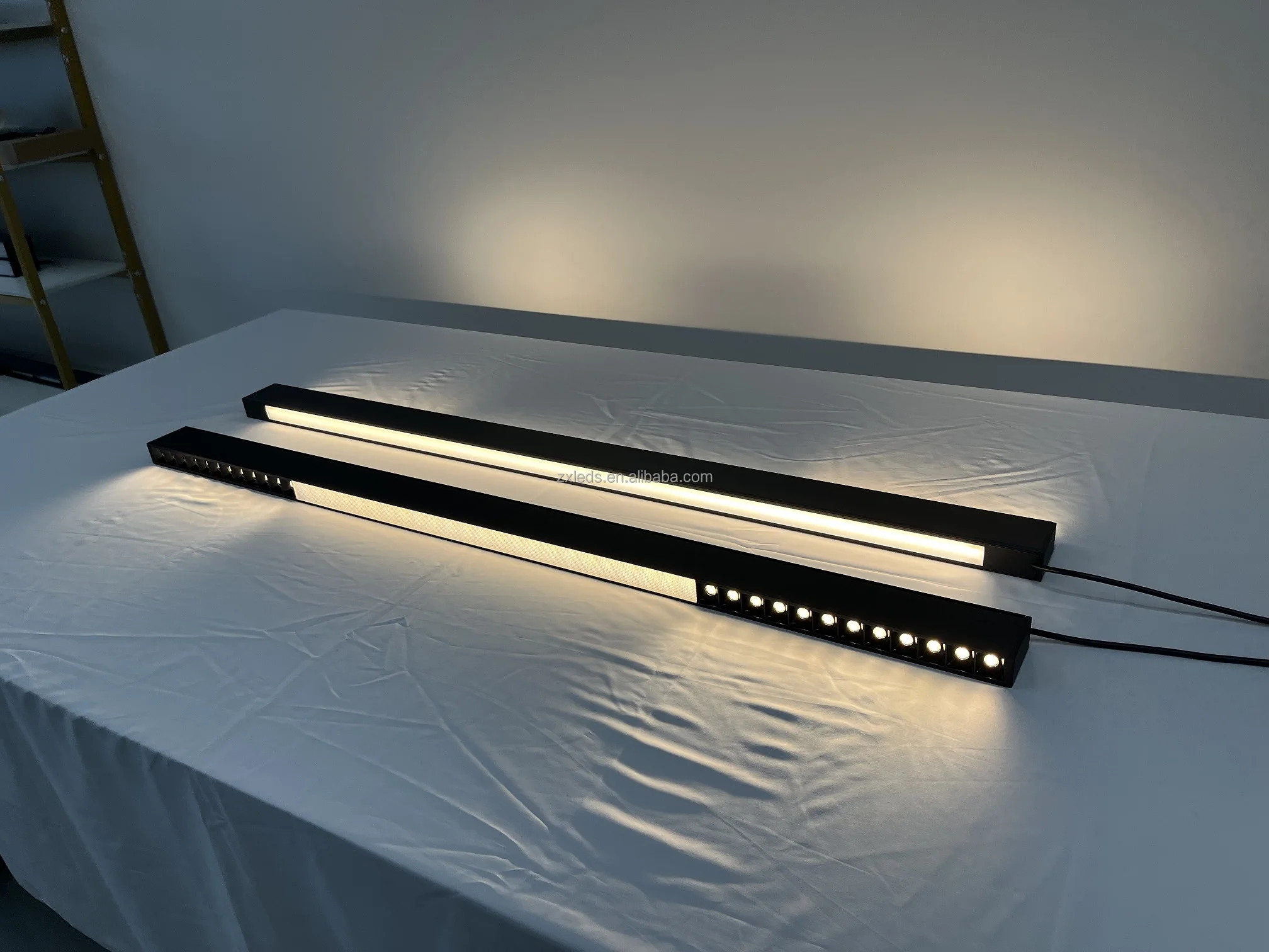 Современная 4-футовая офисная светодиодная линейная осветительная арматура бесшовная соединяемая алюминиевая лампа корпус Dali 0-10 В с регулируемой яркостью подвесная DIY Ce