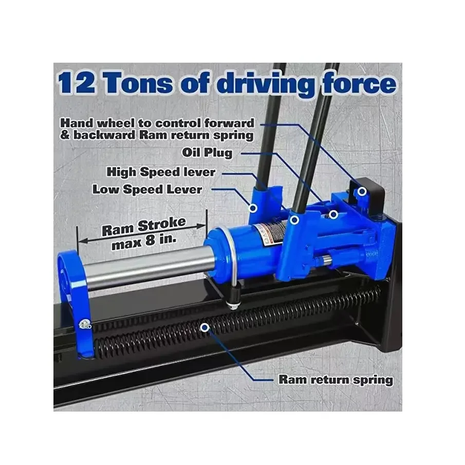 12Ton Forestry Machinery Hydraulic Electric Firewood Processor Timber Cutter Efficient Wood Log Splitter and Chipper