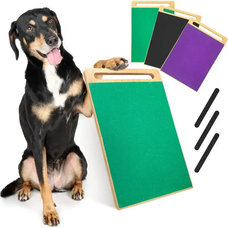 Customized Bamboo Dog Nail Scratch Board Dog Scratch Pad for Nail