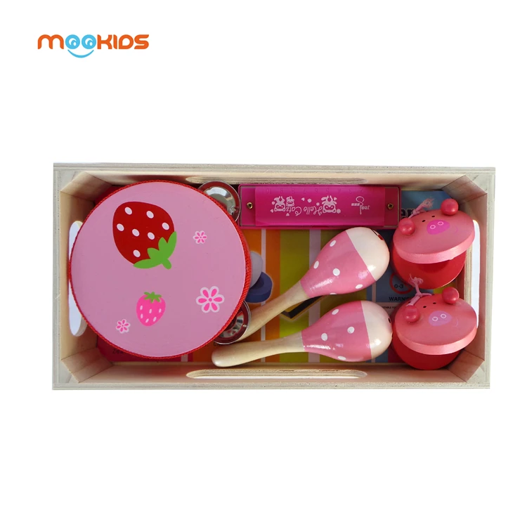 6PCS Baby Toy Musical Instruments Toy Kit Infants Wooden instruments Set Children Music Toys for Kids