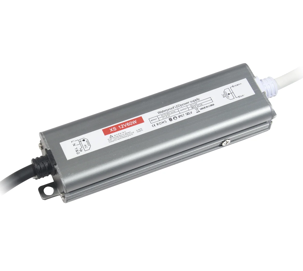 12V 5A водонепроницаемый источник питания 60W 100W 150W 200W 300W 400W 500W 600W адаптер драйвера IP67