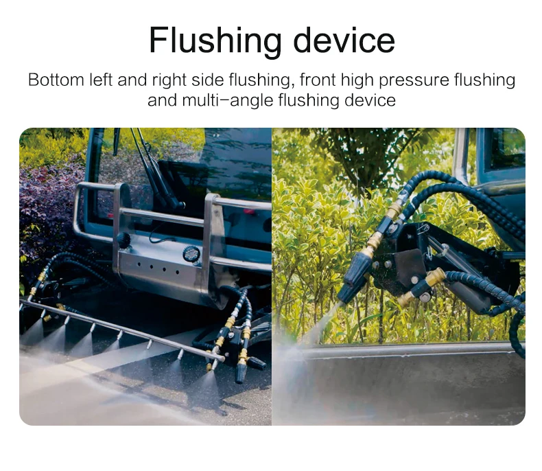 Four Wheels Electric Sanitation Truck High Pressure Washing Car