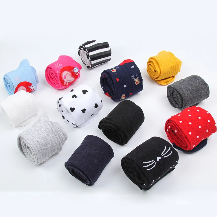 colorful happy cute fashion kids children chinese girl shiny pantyhose