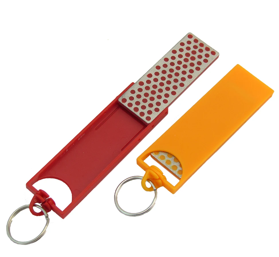 Outdoor diamond knife sharpener portable pocket hunting knife sharpening stone for survival