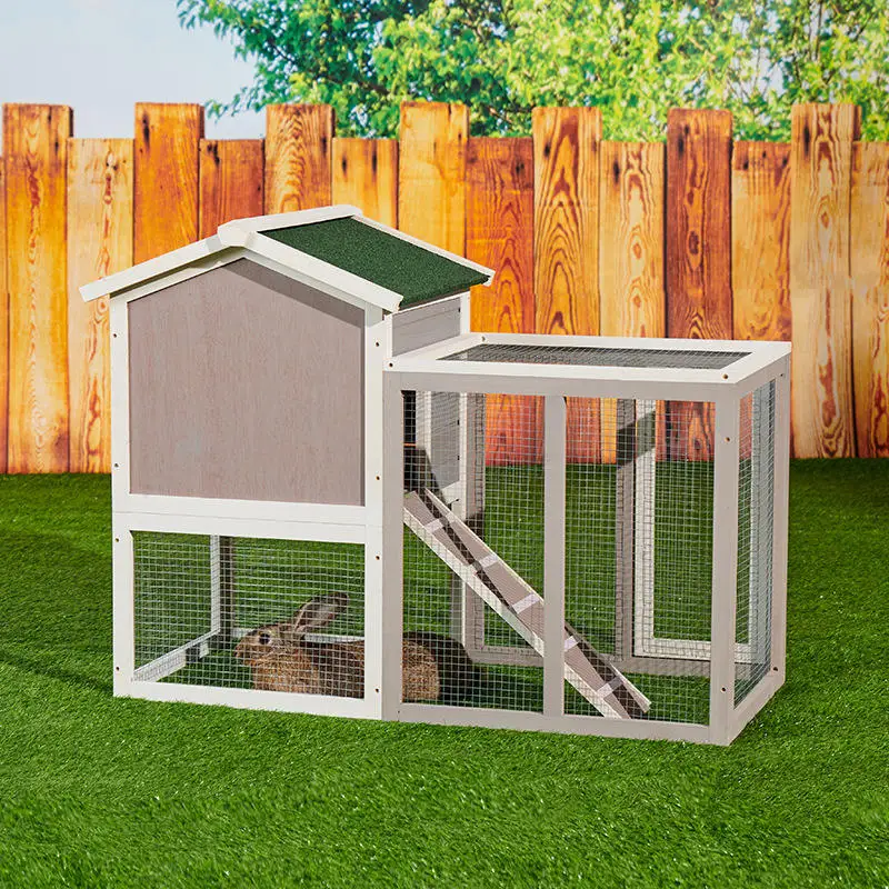 2024 new Outdoor Wooden Chicken Coop Rabbit Hutch House Bunny Guinea Pig Cages for sale