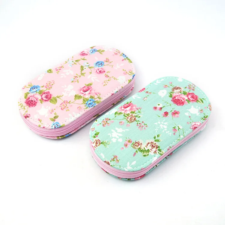 Portable mini travel sewing kits box with color needle threads pin scissor sewing set with case box home tools DIY handwork tool