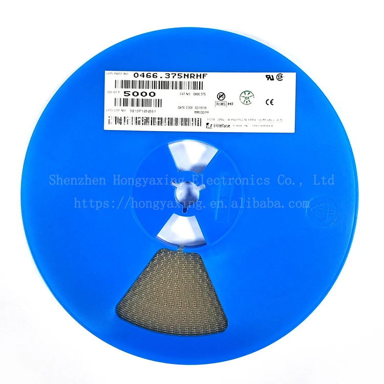 466 series - SlimLine lead-free and halogen-free 1206 fast blown thin film fuse 0466.375NRHF 0.375A 125V littelfuse SMD fuse