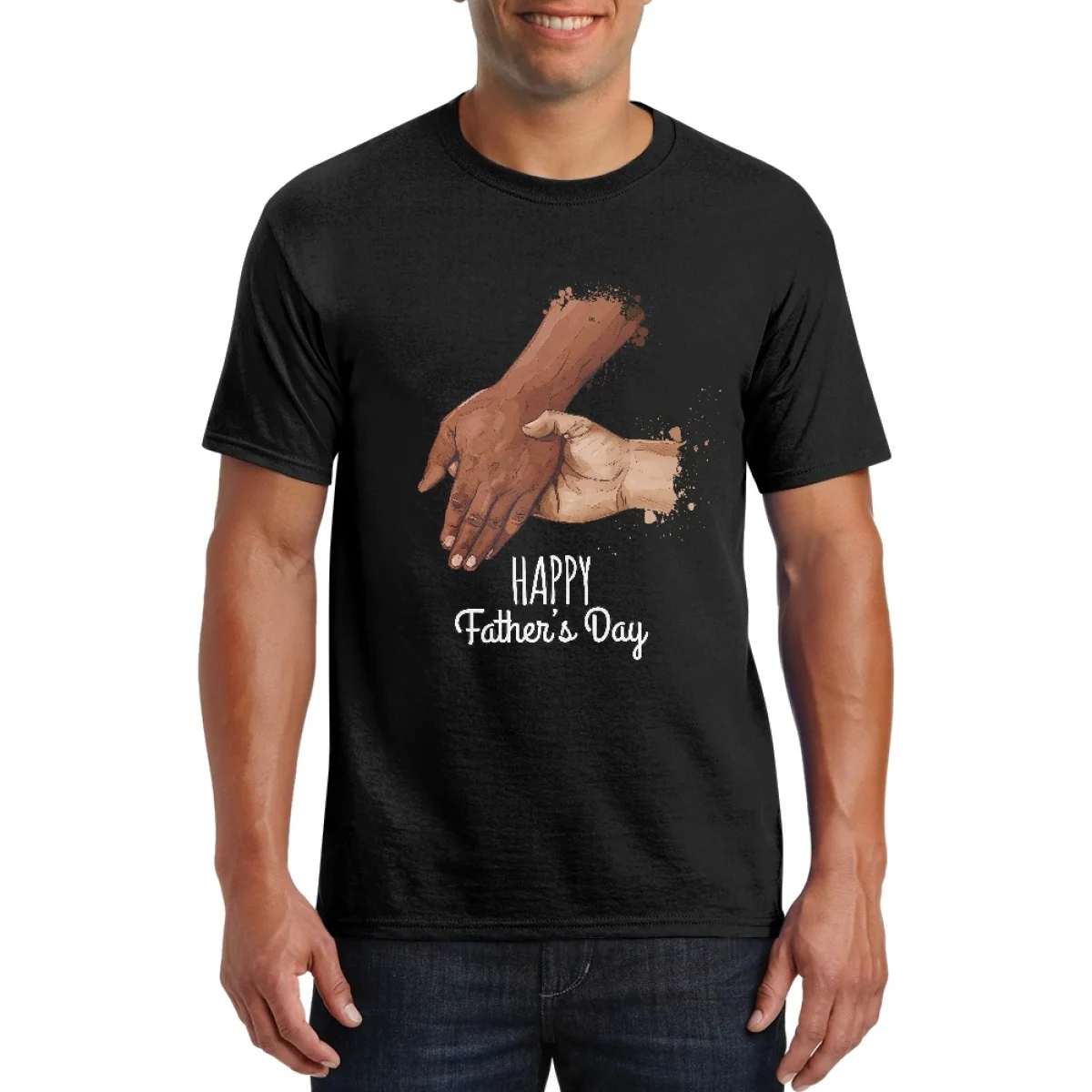 Heavyweight High Quality 100% Cotton Black O Neck Unisex Short Sleeve Print On Demand DTG Print T-shirts Summer Tee Shirt Custom