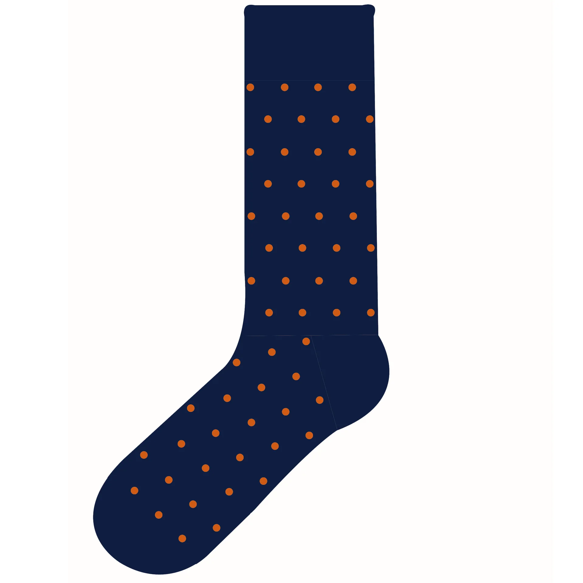 Casual premium mid calf socks unisex striped combed cotton crew business polka dot socks men simple socks