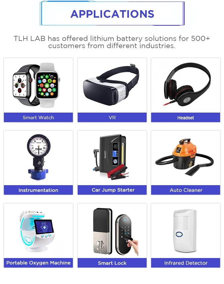 TLH LAB 18650 2200mah 3.7V 7.4V 18650 Cells 18650 Li Ion Battery Lithium Ion 18650 Rechargeable Battery Pack