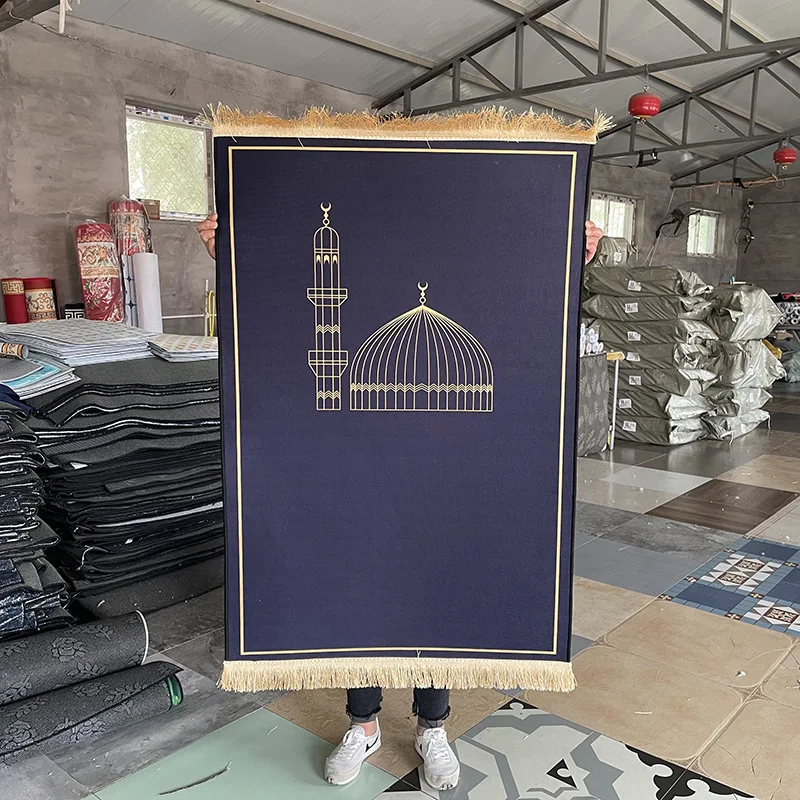 MU Professional manufacturer saudi arabia muslim prayer mat made custom color wholesale turkey prayer mat for living room