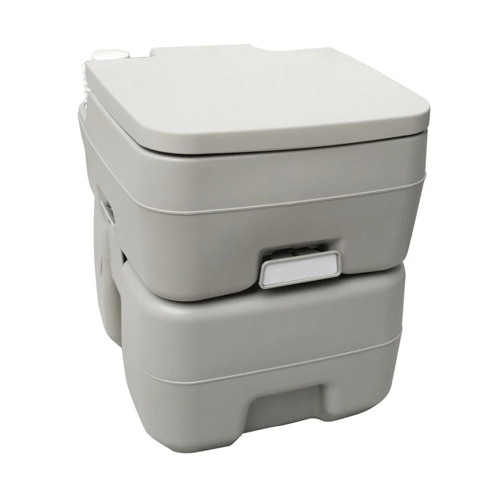 EM781 Outdoor Portable Toilet for RV Camper Boating Caravan Travel Toilet with Level indicator 2.6 gallon