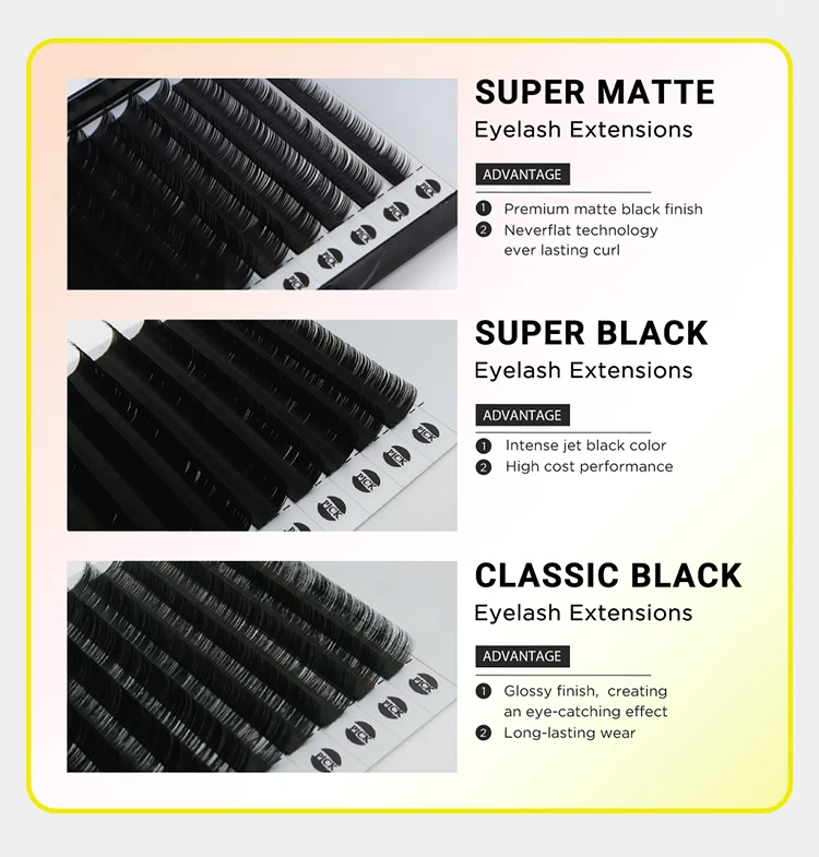 5-18mm Mix Length 003 005 007 Individual Eyelash Extension Natural Long Classic Eye Lashes Korea Silk Volume Lash Extension