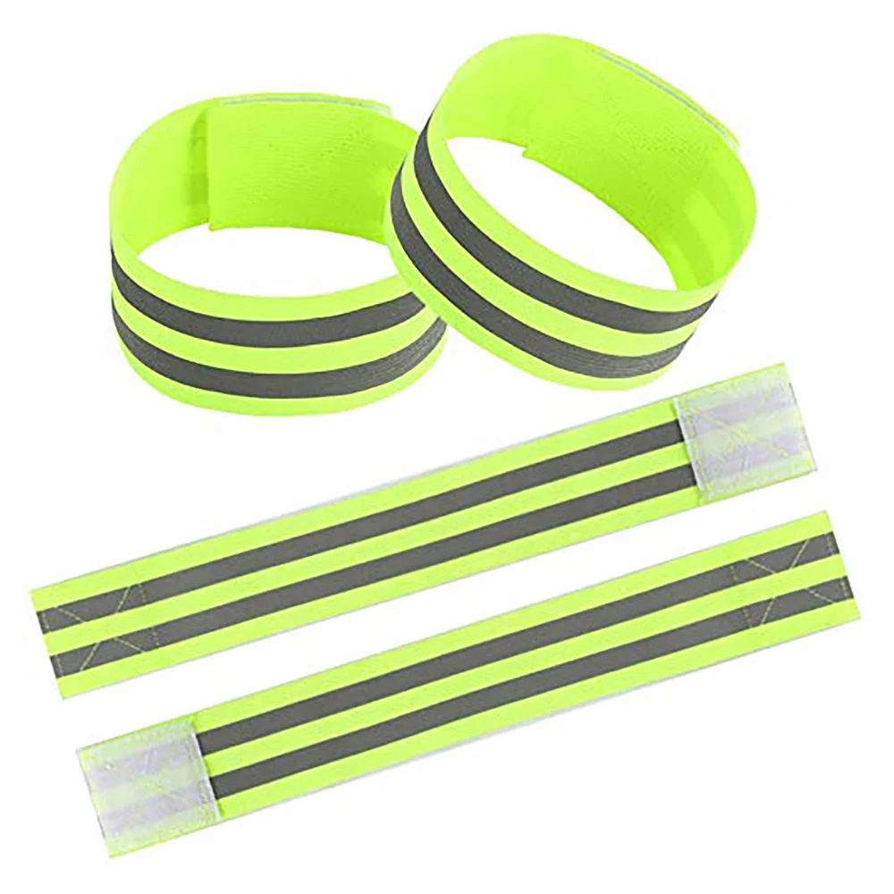 Reflective Bands for Wrist Ankle Visibility Reflective Gear Safety Reflector Tape Straps for Night Walking Cycling and Running