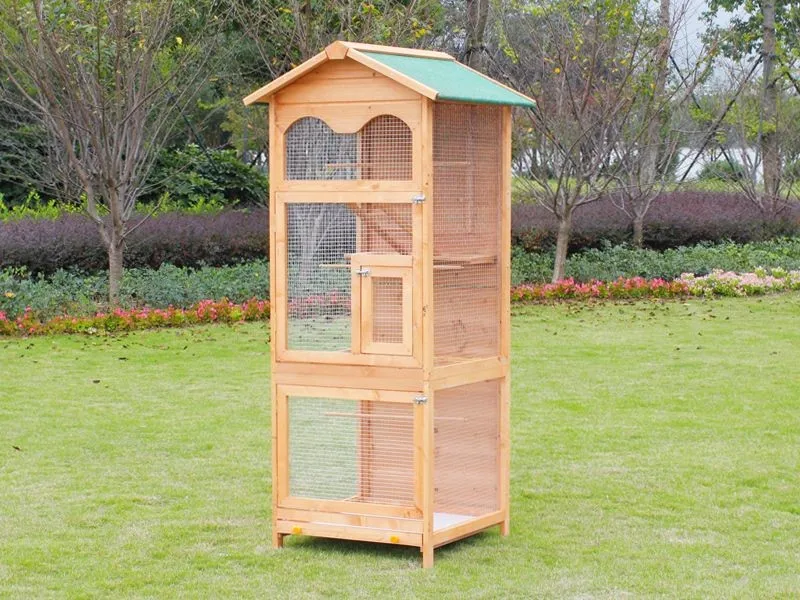 Ecological Outdoor Aviary Parrot Voliere Bird House Large Wooden Bird Cage