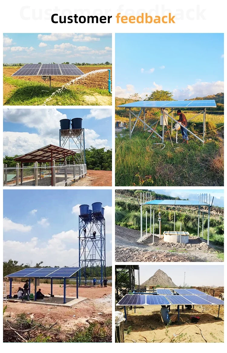 6 inch8 inch 7.5Kw 10Hp High Pressure Brushless Ac Dc Solar Powered Panel Kit with Submersible Domestic Water Pump