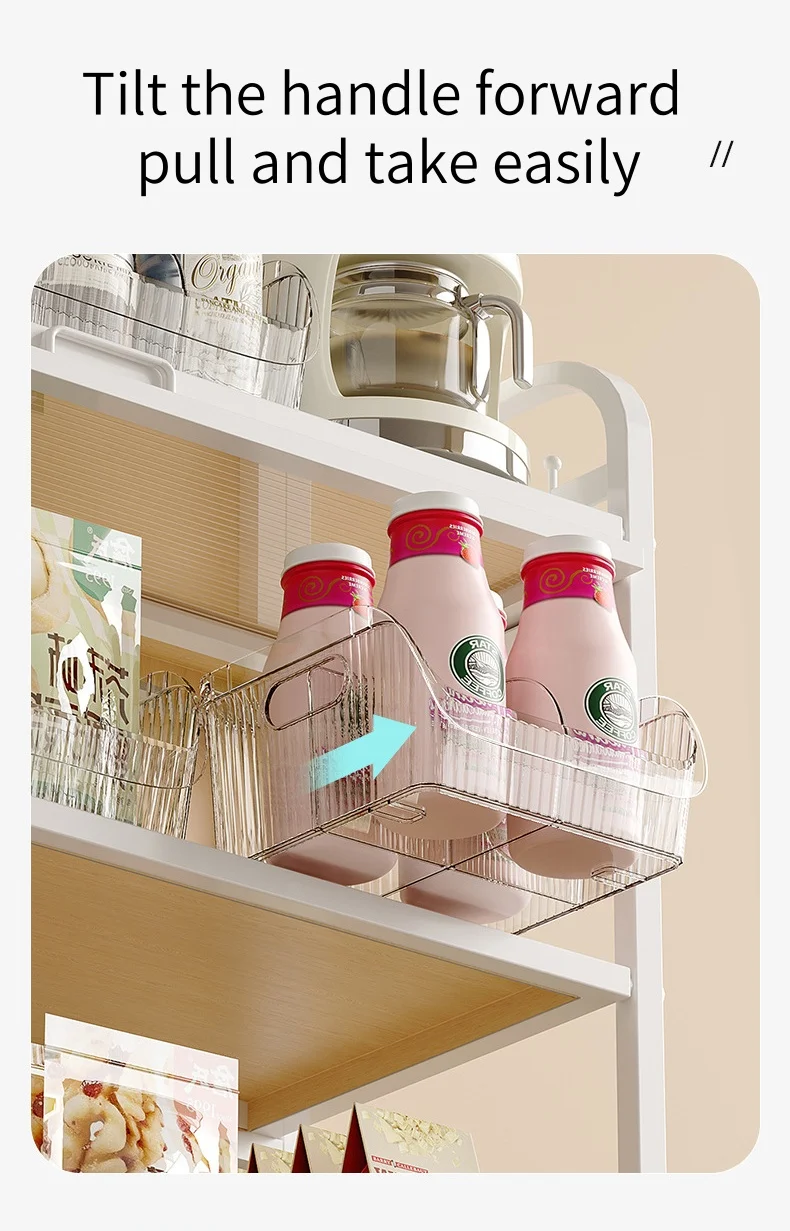 Clutter storage basket  Household tabletop snack toy storage basket Plastic Kitchen cabinet storage box