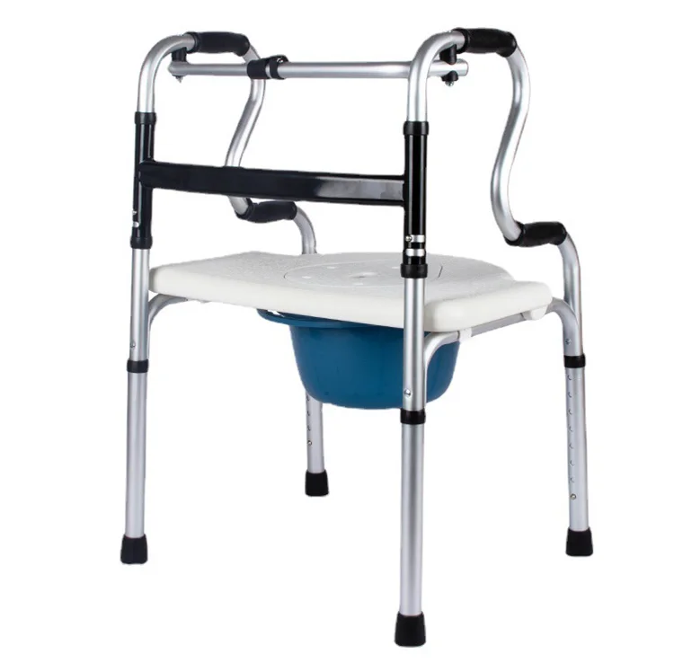 Walker with commode Chinese Manufacturer Hospital Lightweight Adjustable Bath Chair Shower Bench with back