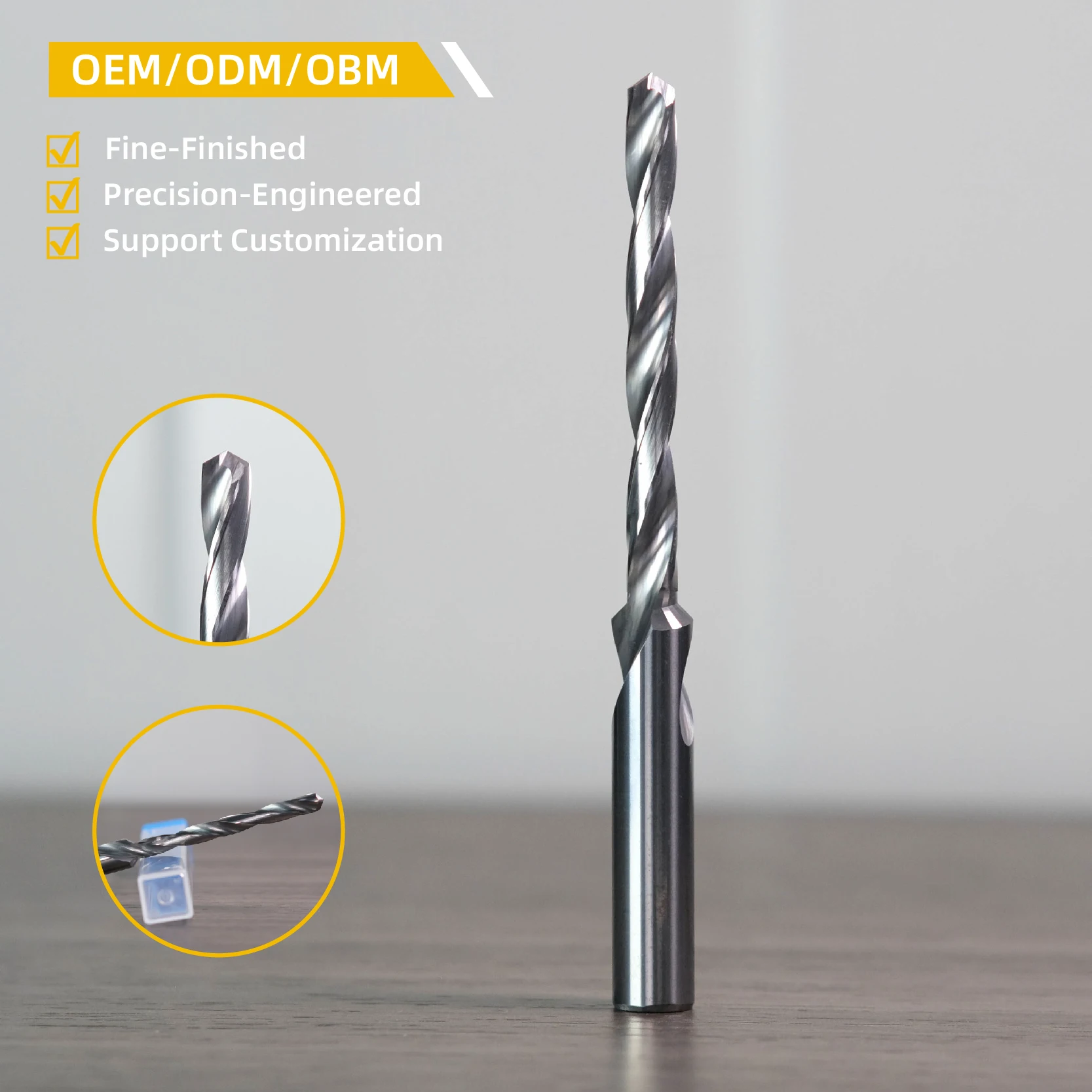 Производитель высокопроизводительный режущий инструмент Cnc по индивидуальному заказу Покрытие карбида вольфрама сверло для сверления металла из нержавеющей стали