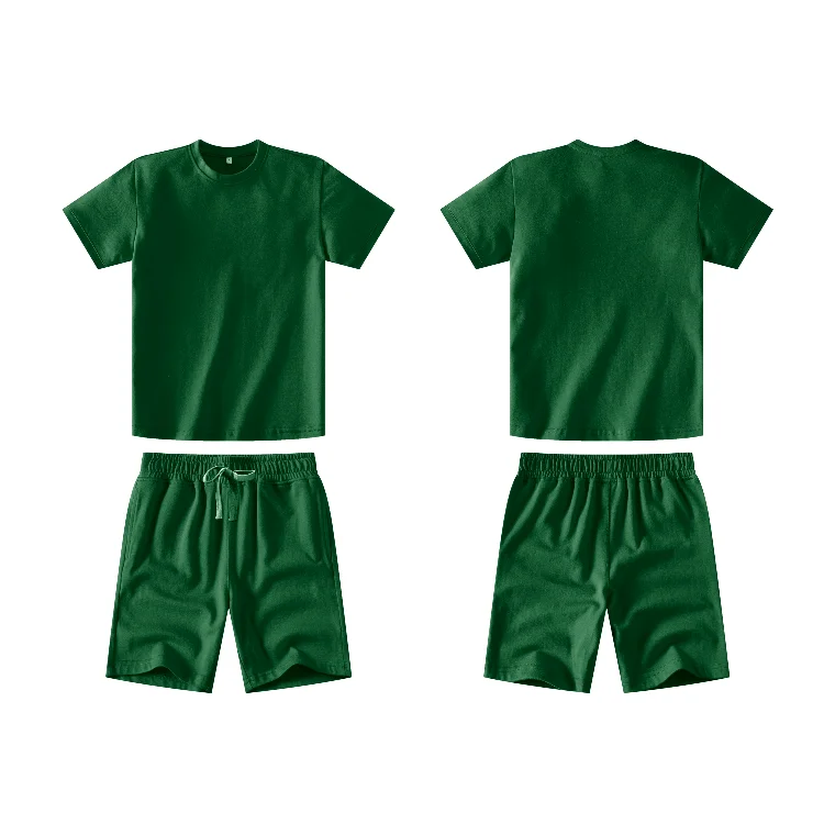 Hot Sale Fashion Multi Color Custom Child Clothing Shorts Blank Summer Sweat Suit Casual Girl Kid TShirt Set