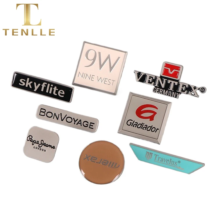 Custom Metal Chain Labels with Brand Logo Engraved Plate Tag Purse Professional Style Zinc Alloy Metal Label For Bag