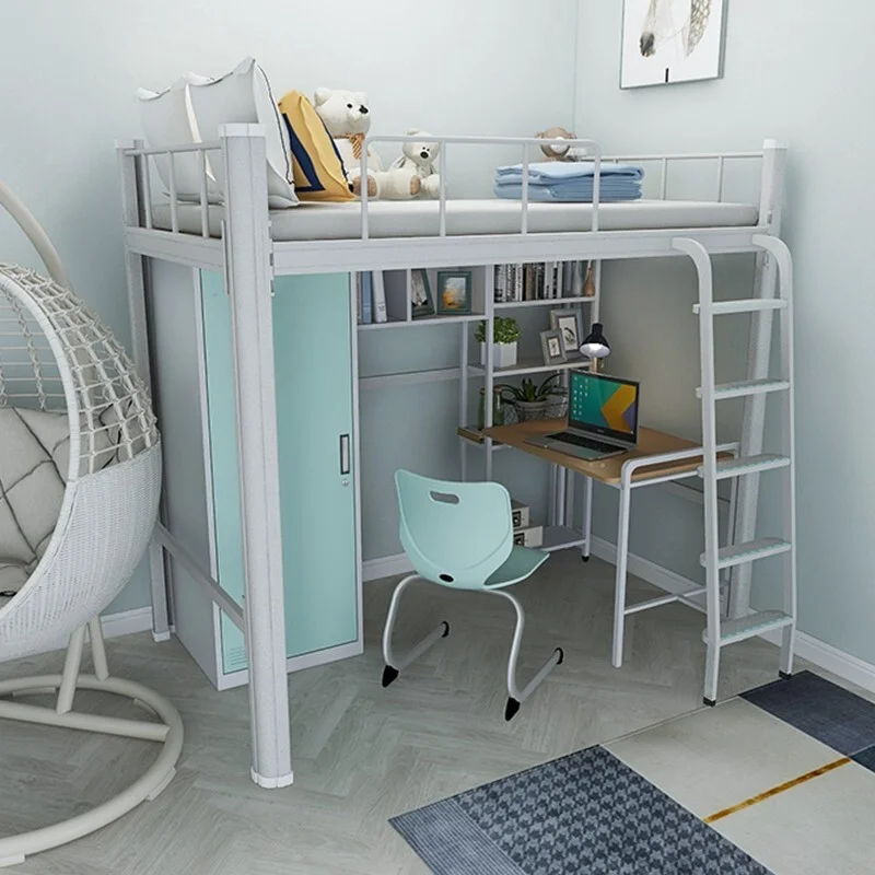 bunk bed education furniture adult loft bed with desk for students