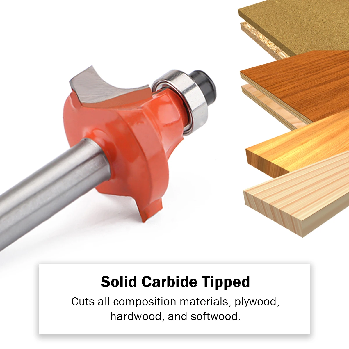 KSEIBI Router Bit Set 10-PC  Wood Milling Cutter 1/4' Shank