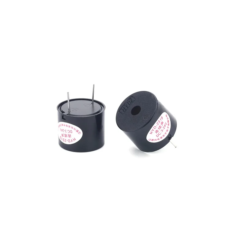 HYDZ manufacturer supply  23*19mm piezo electric active buzzer and continuous sound  3-24V DC buzzer  HYD-2319