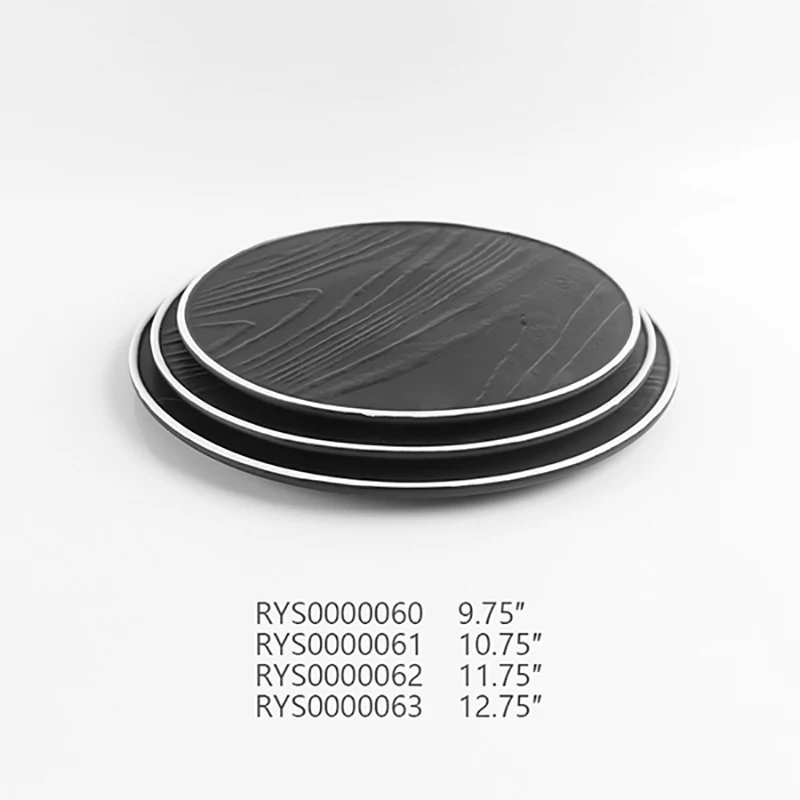 Matt Flat Round Porcelain Dinner Plate Wholesale Steak Flat Bulk Ceramic Plate Kitchen Catering Dish Slate Steak Plate for Hotel