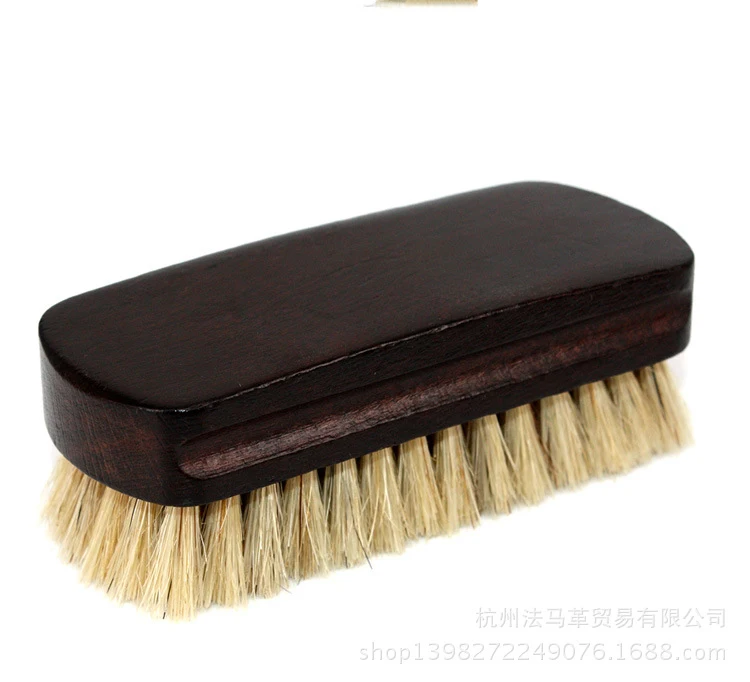 
Horsehair Shoe Shine Brushes with Horse Hair Bristles for Boots, Shoes & Other Leather Care 