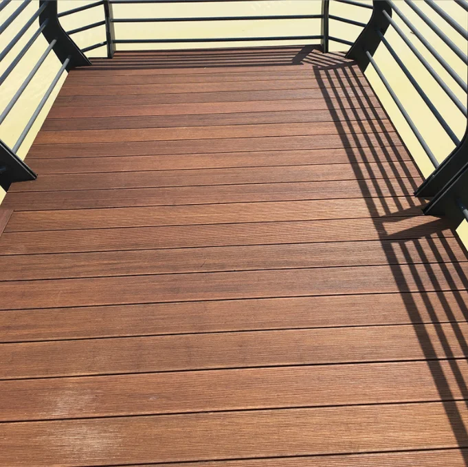 Outdoor Flooring High Density Groove Strand Woven Natural Solid Bamboo Decking Outdoor Carbonized Park Floor Deck in China