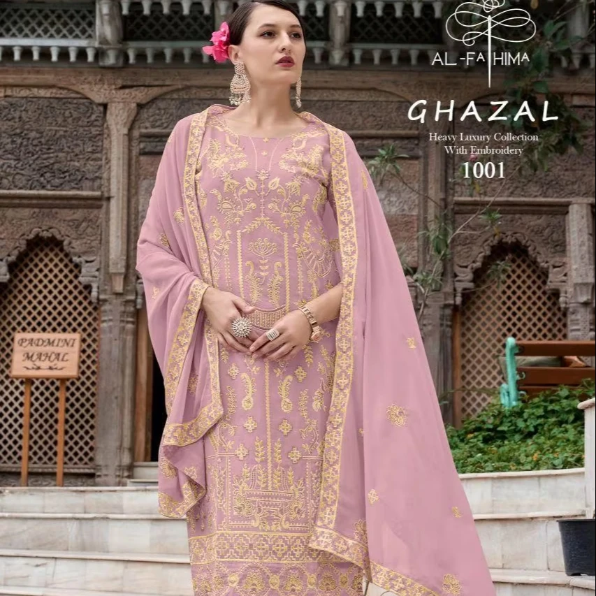 Heavy Embroidered Georgette Suit Set for Women Perfect Party Wear with Designer Dupatta Pakistani Salwar Suit