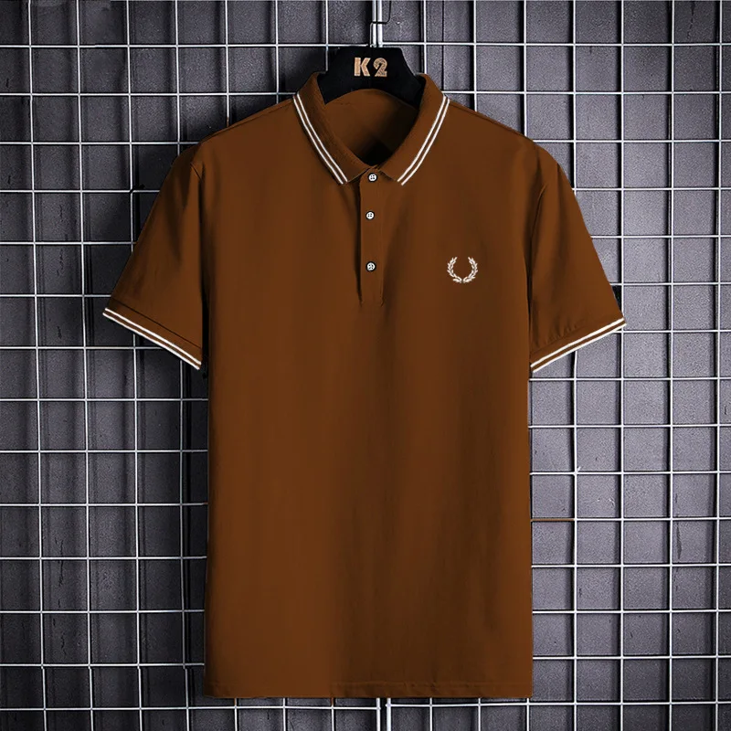 high quality custom logo collar shirt golf polo t shirt 100% cotton polo tshirts  mens polo shirts Short SleeveMen100% Cott