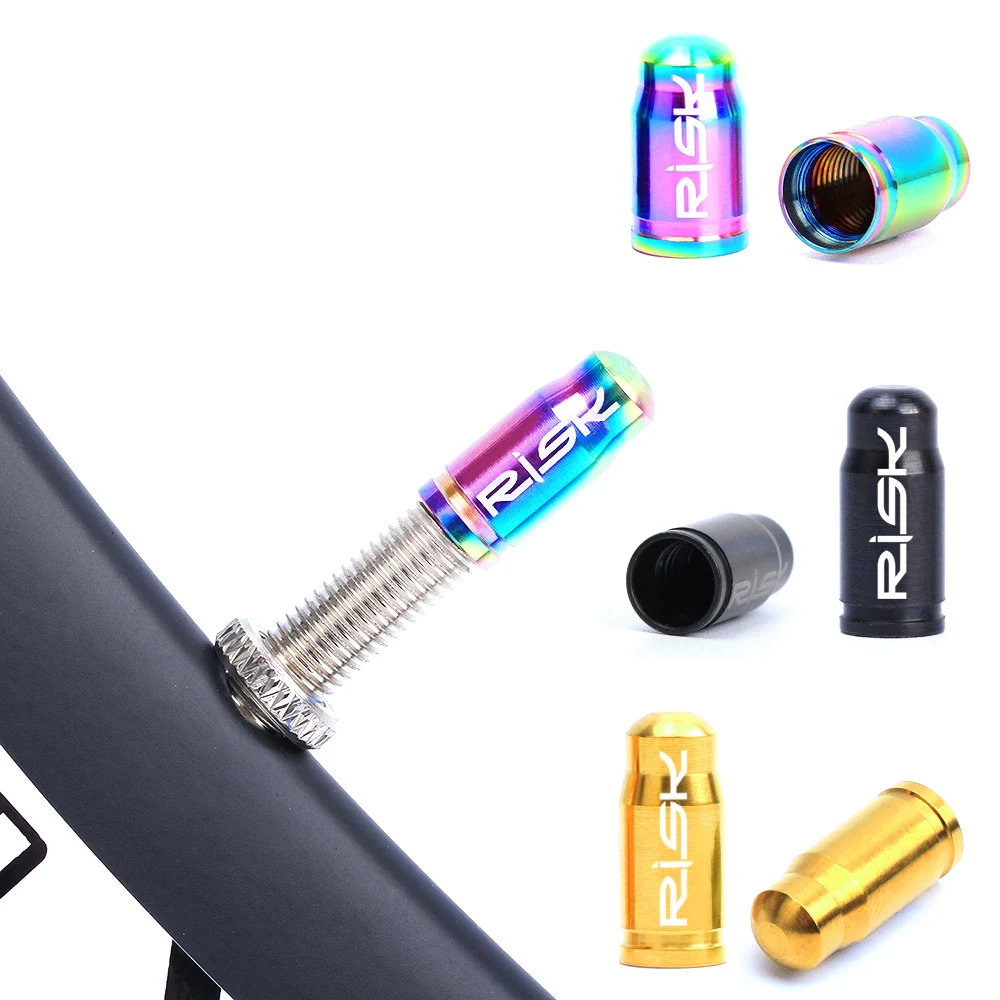 2pcs Ti road Bicycle Sclaverand Valve Cap MTB Bike Tire Tyre Wheel Titanium Dust French valve Cover Cap Presta Valve Cover
