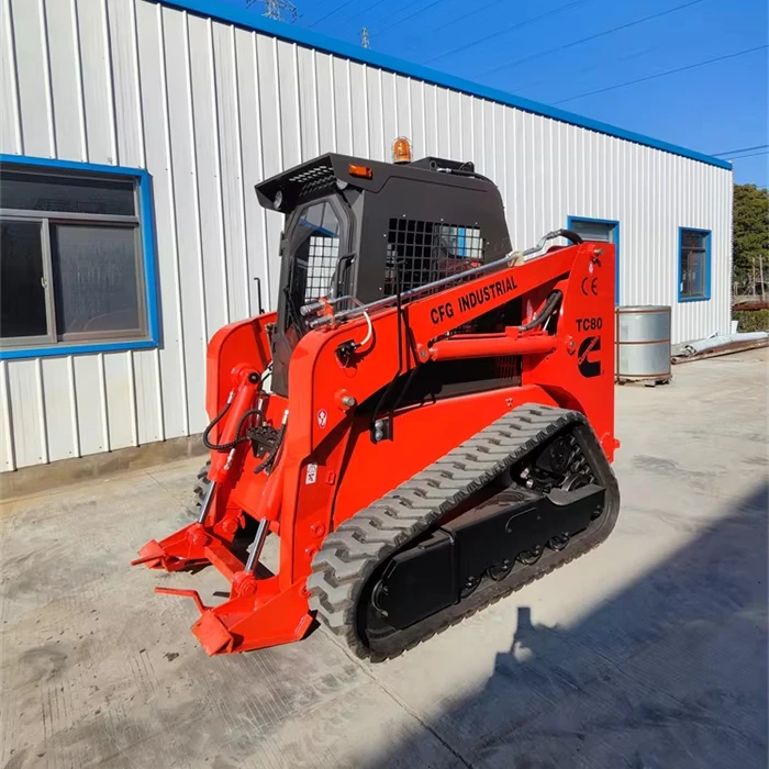 Cummins Engine Skid Steer Crawler Loader Bucket Tractor Track Loader Farm Use Motor 4ton Rated Load
