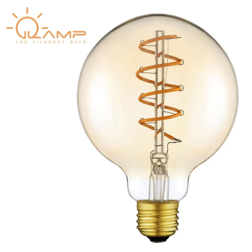 Spiral Vintage LED Filament BUlb 3.5W G80 E27 E26 Base 25W Equivalent 350LM 2700K Energy Saving Decorative Bulbs