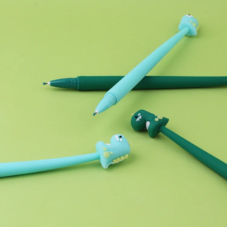 Fashion cute soft silicone egg dragon shaking pen small fresh and cute student writing pen