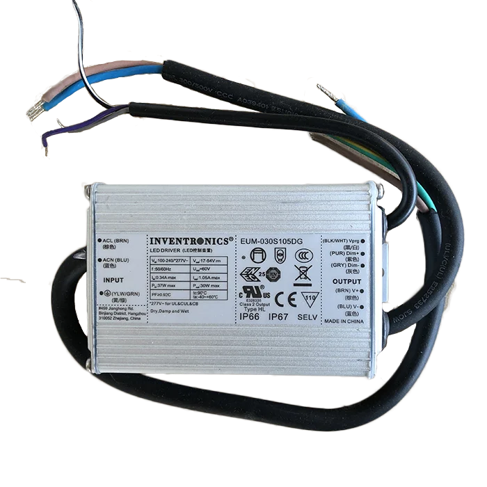 30 Вт Inventronics IP66 ip67 Светодиодный драйвер eum Мощность s светодиодный