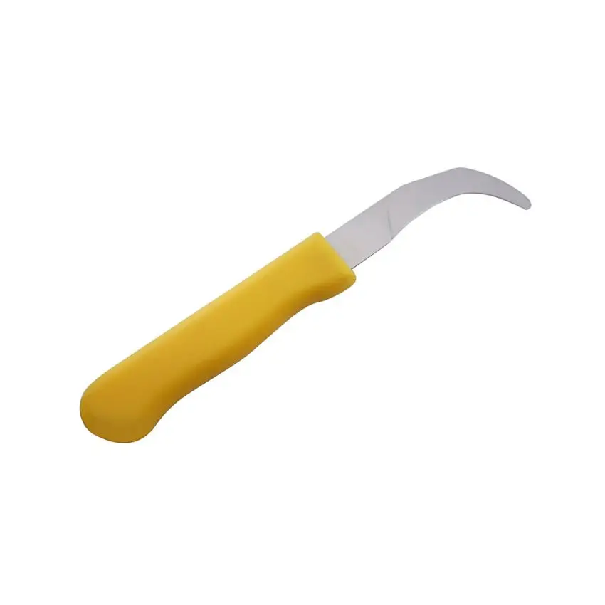 3 Inch Yellow PP Handle Banana Knife Curved Blade Cutter Knife