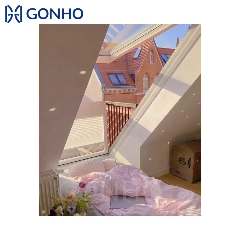 Modern Style Smart Aluminum Glazing Skylight Window Automatic Skylight Roof Window