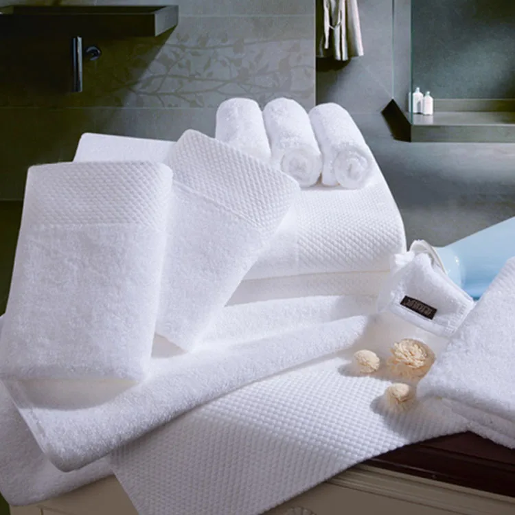 Fast Delivery Guangzhou Hotel Supplies Manufacturer Embroidered Logo 100% White Cotton Face Hand Bath Towel