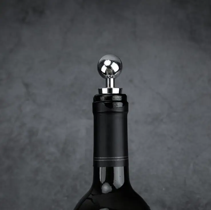 Wine Stoppers Stainless Steel Champagne Stopper  Wine Bottle Plug Sealer Convenient