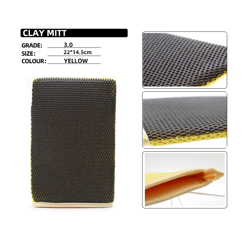 Car wash clay glove microfiber clay cloth 3.0 green clay mitt car detailing