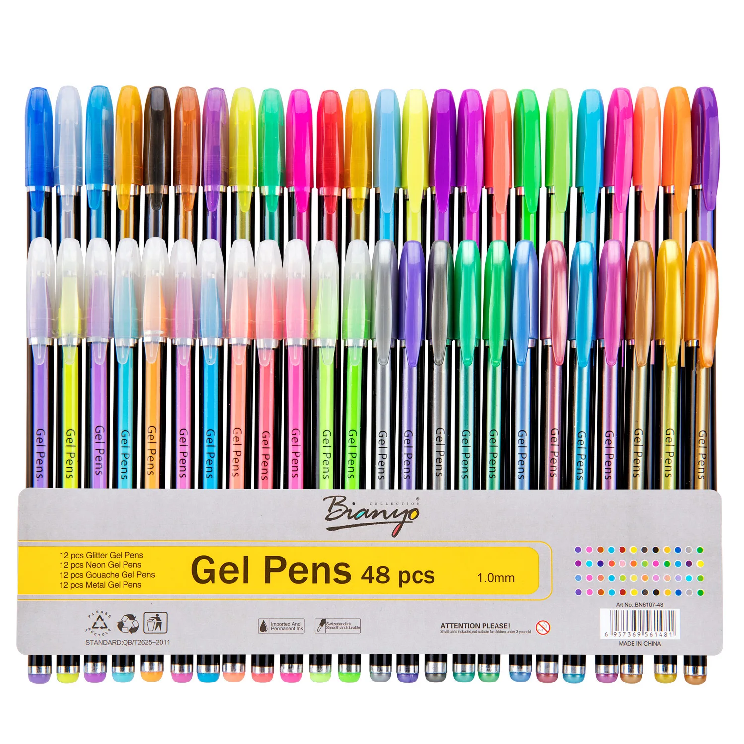 
48pcs Gel Pen Set Refills Metallic Pastel Neon Glitter Sketch Drawing Color Pen School Stationery Marker for Kids Gifts 