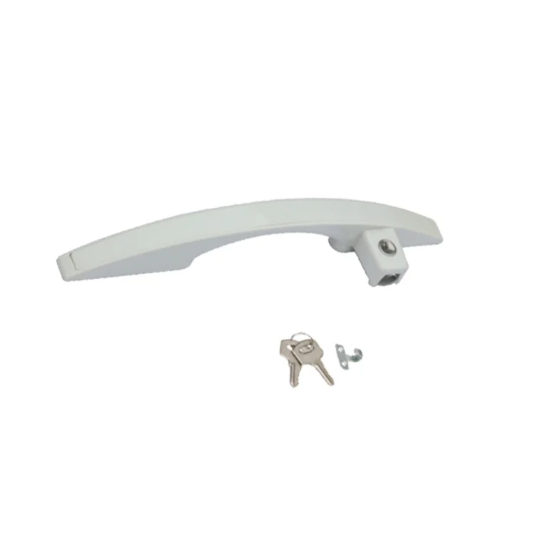 Furniture hardware part double door fridge parts freezer door handle with cover and lock for freezer &home appliance parts